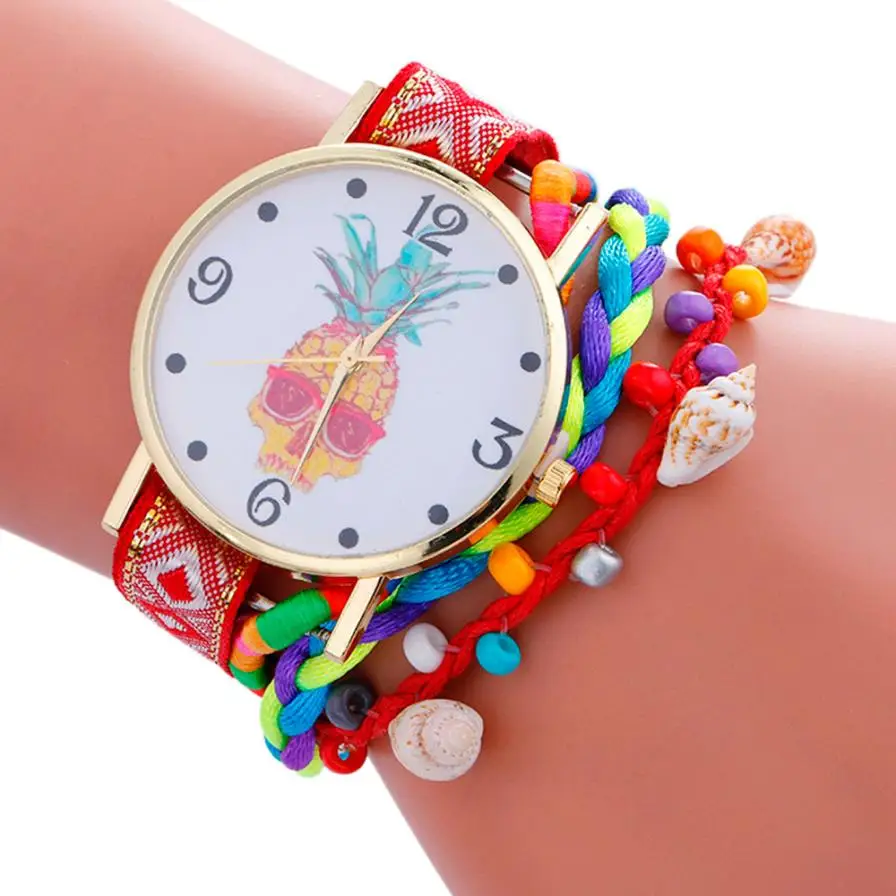 Винтажные женские кварцевые часы ручной работы трикотажные Dreamcatcher дружбы Relojes с