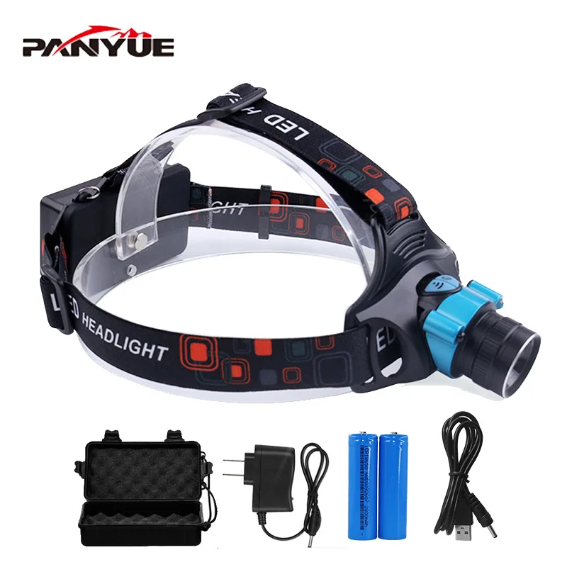 

PANYUE Portable Body Motion Sensor Headlight 3-Mode XM-L T6 1000Lumens LED Headlamp Head Flashlight Torch