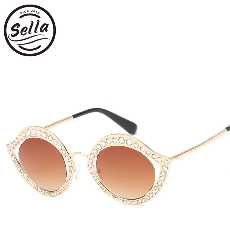 Sella/Новое поступление модные женские солнцезащитные очки в оправе из сплава