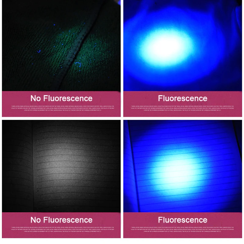 Ультрафиолетовый Водонепроницаемый светодиодный фонарик из нержавеющей стали