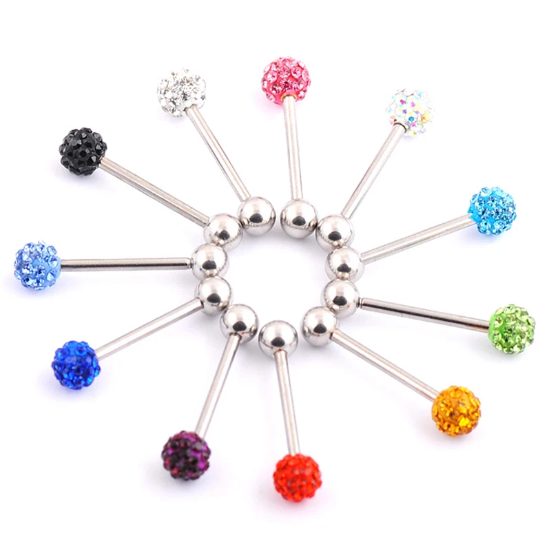 1 шт. кольцо для пирсинга языка из хирургической нержавеющей стали|Украшения