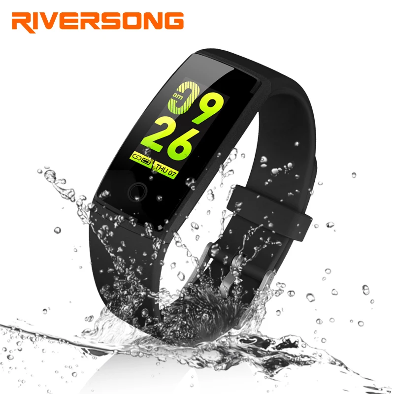 Отель Riversong волна BP Pro Smart часы 0 96 ''OLED Bluetooth 4 браслет здоровья Браслет