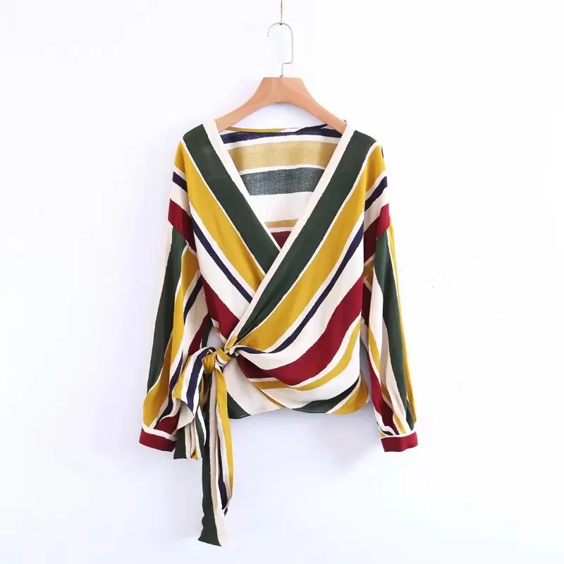 2018 Новое поступление Сексуальная Блузка с глубоким v образным вырезом Женская