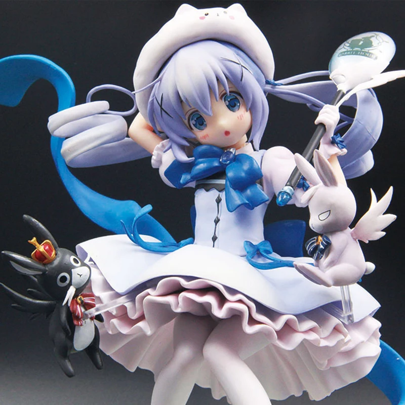 Есть ли заказ на кролика? Kafuu Chino Action Figure 1/7 scale окрашенная фигура волшебная девушка