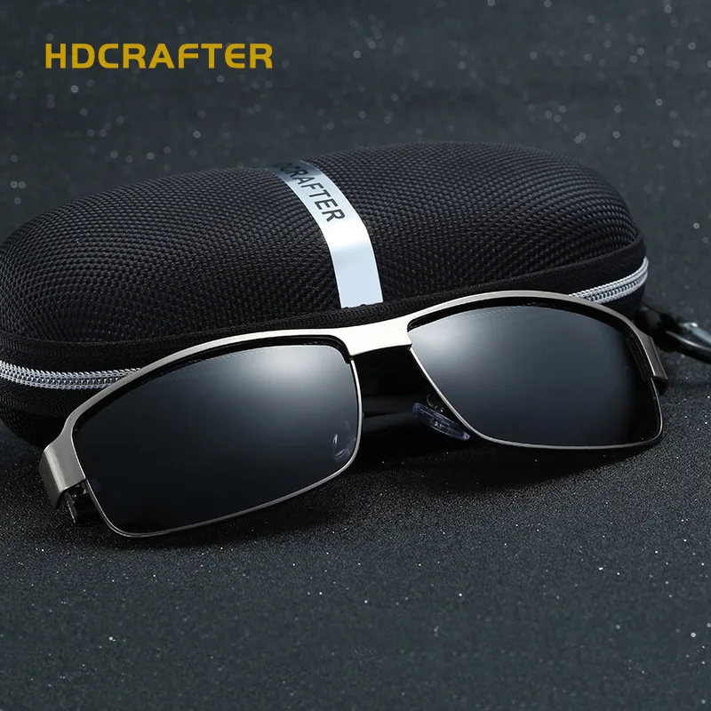 HDCRAFTER, поляризованные солнцезащитные очки для вождения, мужские, фирменный дизайн, Lunette De Soleil Homme, UV400, очки с оригинальными аксессуарами