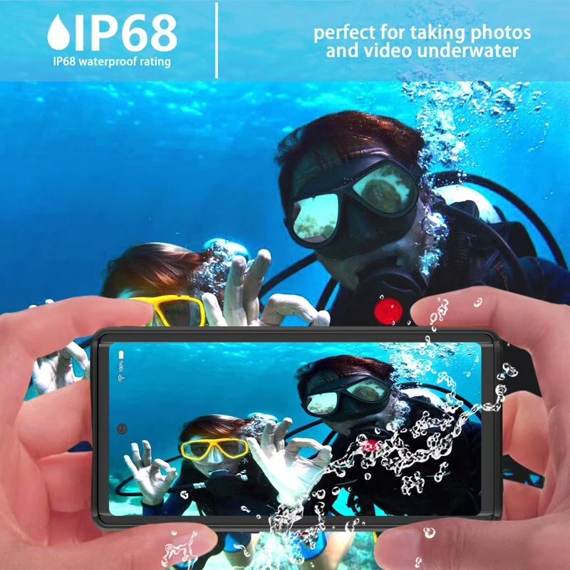 IP68 360 Водонепроницаемый чехол для iPhone 6 6P 7 7P 8 8P X Xs XR Xs Max samsung Galaxy S10 5G Plus Note 10 huawei P30 Pro mate 20 Pro