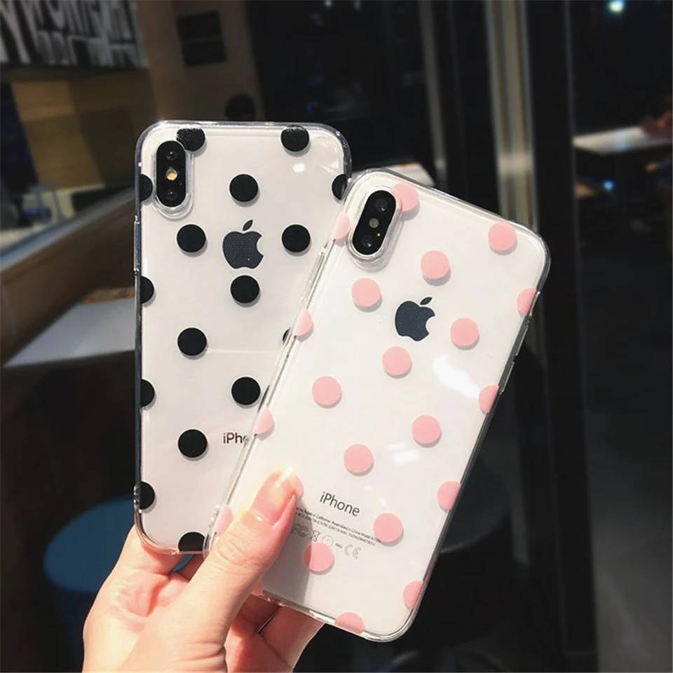 Lovebay чехол для телефона для iPhone 11, 6, 6 S, 7, 8 Plus, X, XR, 11Pro, XS Max, милый мультяшный волнистый прозрачный мягкий ТПУ чехол для iPhone X