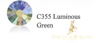 355 Luminous Green Кристалл замок класс 5а шелк горячей фиксации страз Erinite железо на камне прозрачный Бирюзовый Кобальт Diy Стекло горячей фиксации Стразы - Цвет: 355 Luminous Green
