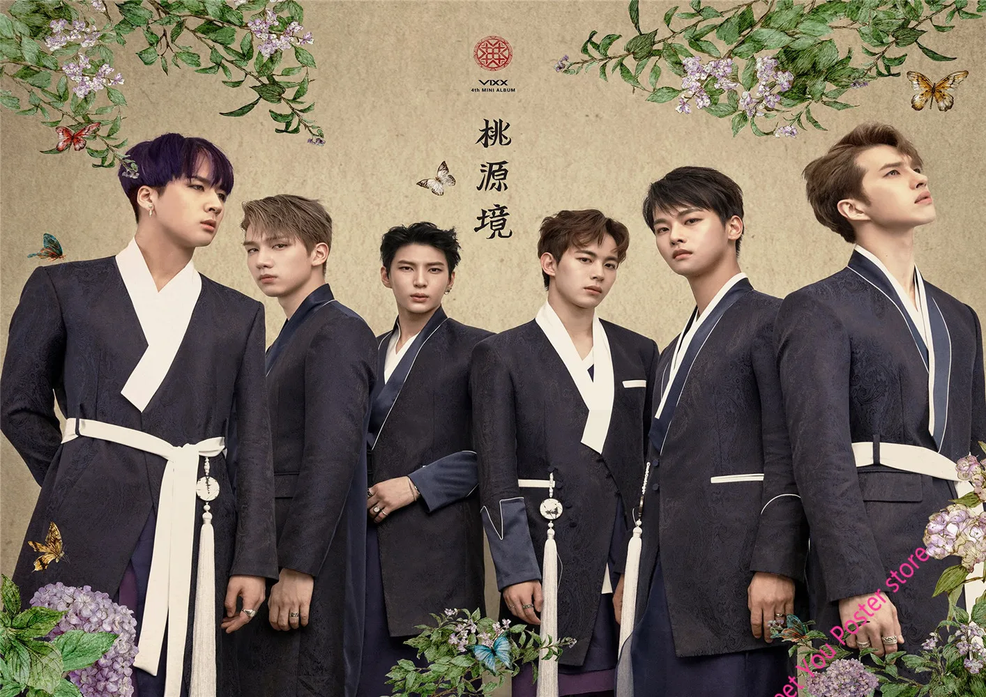 Новинка, VIXX плакат, прозрачные изображения, белые картонные наклейки на стену, украшение дома, художественный плакат, подарок, Декор для дома, гостиной, В1
