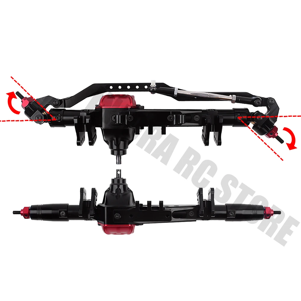 Металл RC автомобиль передний/задний мост 1/10 RC Рок Гусеничный Для осевой WRAITH 90018 90020 90045 RR10 90048 90053 RC запчасти