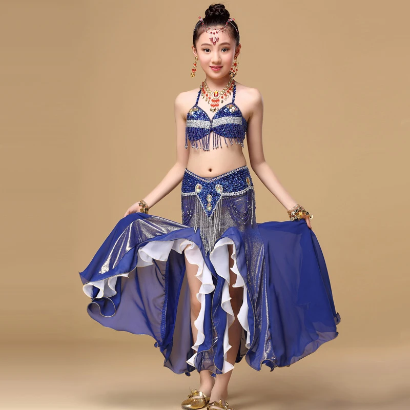 

2018 Danse Du Ventre Indian Costumes For Kids Costumes For Girls Roupa Indiana Belly Dance Performance 2pcs 3pcs Bollywood