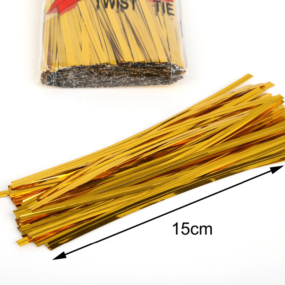 800 шт. металлические поворотные Галстуки для конфет леденцов тортов Попов