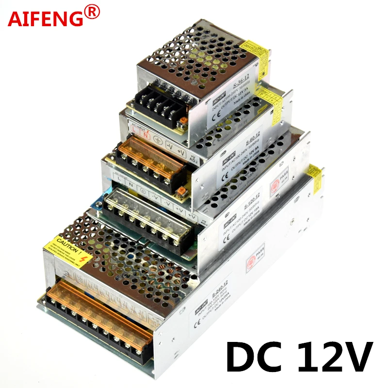 Aifeng AC 110 В/220 В до 12 в источник питания 1a 2a 3a 5a 30a 50a импульсный Драйвер для