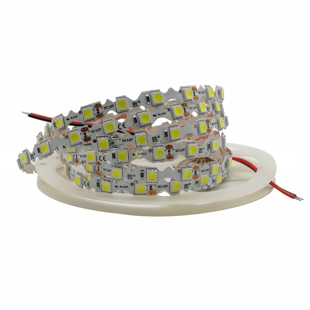 S форма 5050 SMD светодиодный 60 Светодиодный/м, свободный изгиб светодиодный ленты, белый/теплый белый/RGB, 12 В постоянного тока не водонепроницаемый 5 м/лот для письма канала