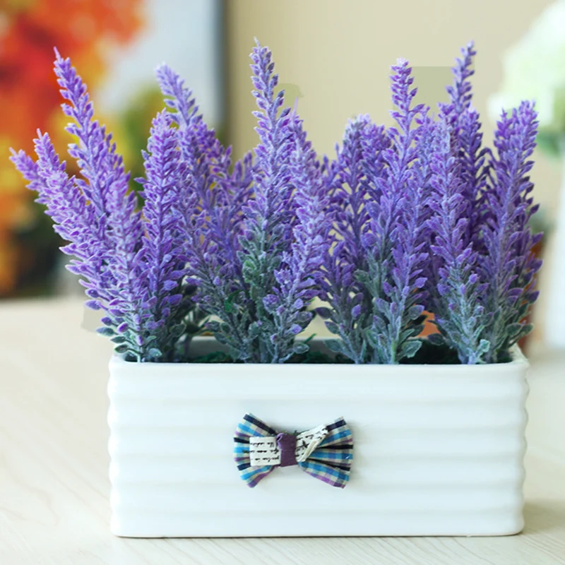 Прованс лаванда искусственное украшение для гостиной ваза с цветами|vase ceramic|vases