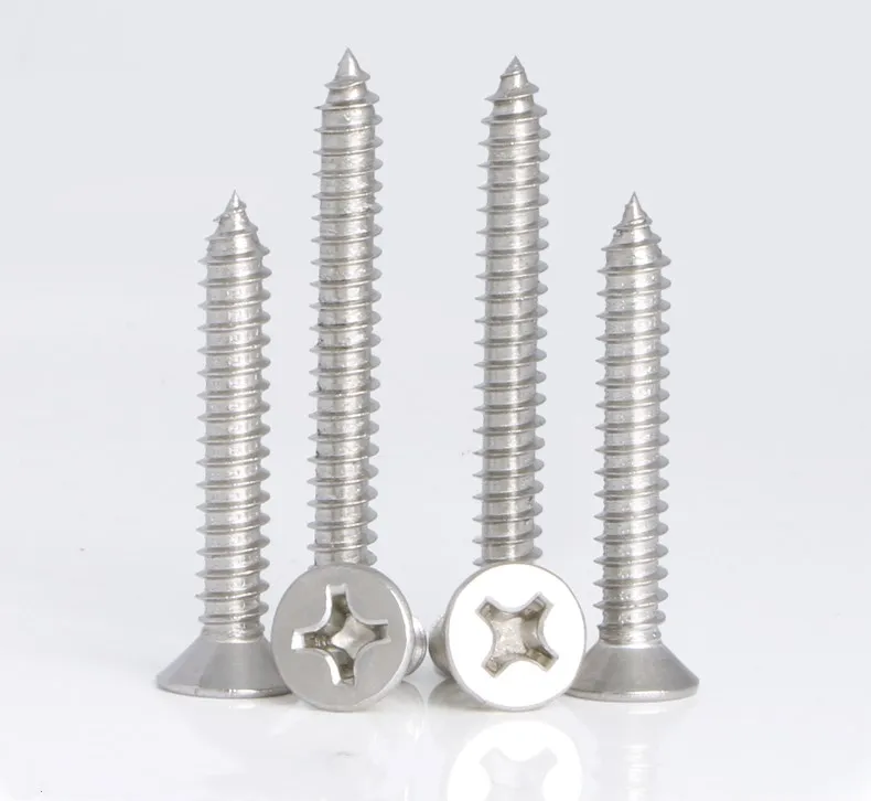 

M4 M5 304 stainless steel self tapping screw cross head screw flat head screw M4