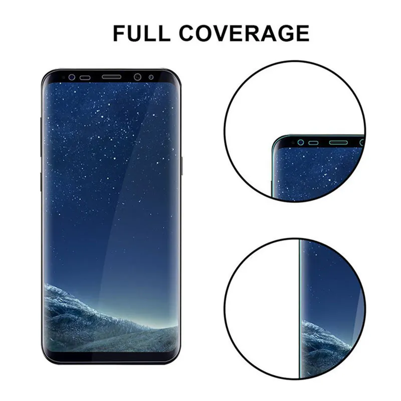 3D закаленное стекло для защиты экрана Samsung Galaxy S8 S 8 G950F G950 SM-G950F полная пленка на.