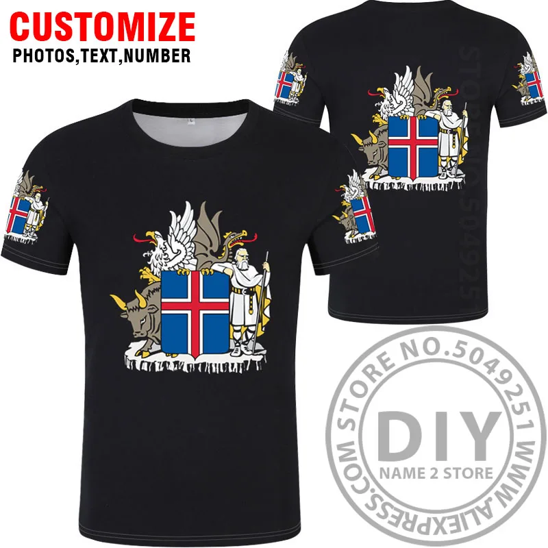 Исландская футболка diy пользовательская именная футболка с номером isl Национальный флаг исландский кантри колледж печать фото одежда - Цвет: Style 6