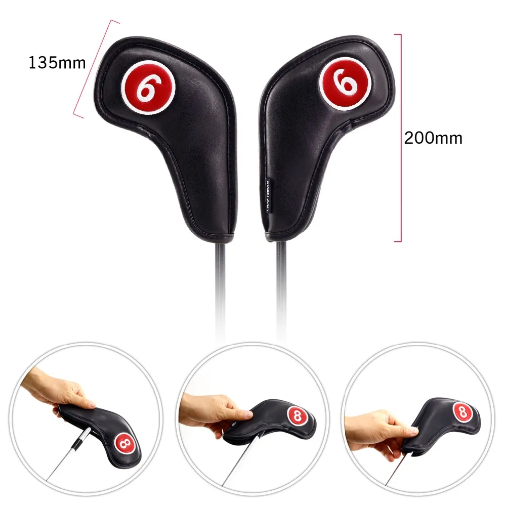 Железный чехол Craftsman Golf подходит как для RH, так и для LH, чехлы на голову для гольф-клуба, железные чехлы на танкетке 4.5.6.7.8.9.P.S.A.X