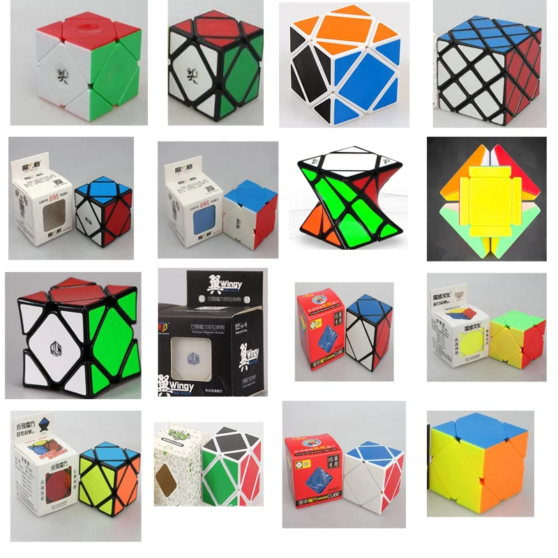 Мою hualong 3x3 Cube Черный/Stickerless-розовый/Stickerless-яркий/белый Скорость Cube Cubo мэджико кубик рубика