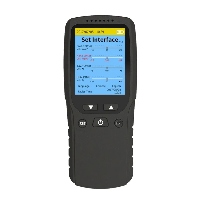 New 8 In 1 PM1.0 PM2.5 PM10 Monitor TVOC Detector Formaldehyde Gas Air Quality Analyzer Humidity Meter | Инструменты