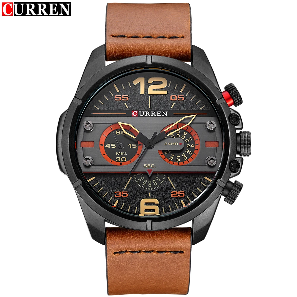 Curren Мужские спортивные часы Топ бренд Роскошные кварцевые мужские