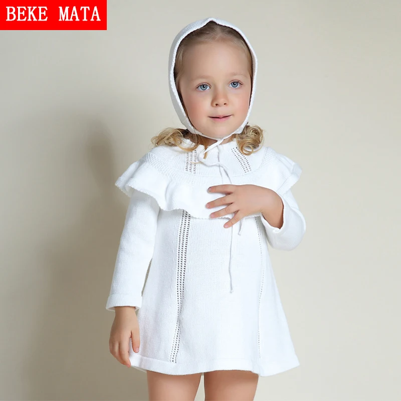 BEKE MATA\ Теплые вязаные платья и свитера для девочек из зимней коллекции 2016 года с