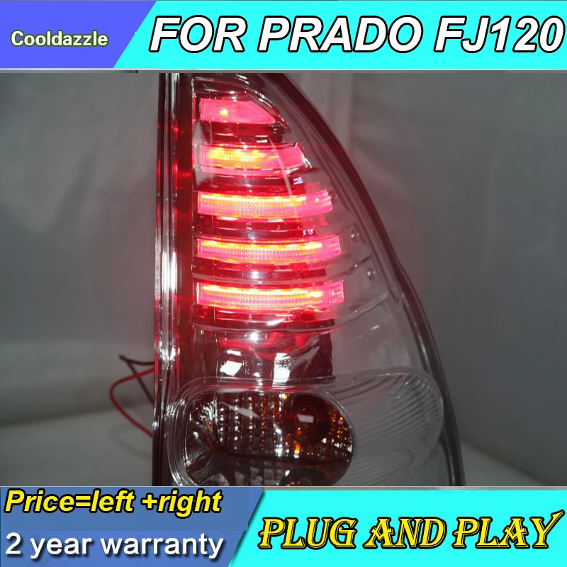 Светодиодсветодиодный задние фонари для Toyota Prado FJ120 2003 2004 2005 2006 2007 2008