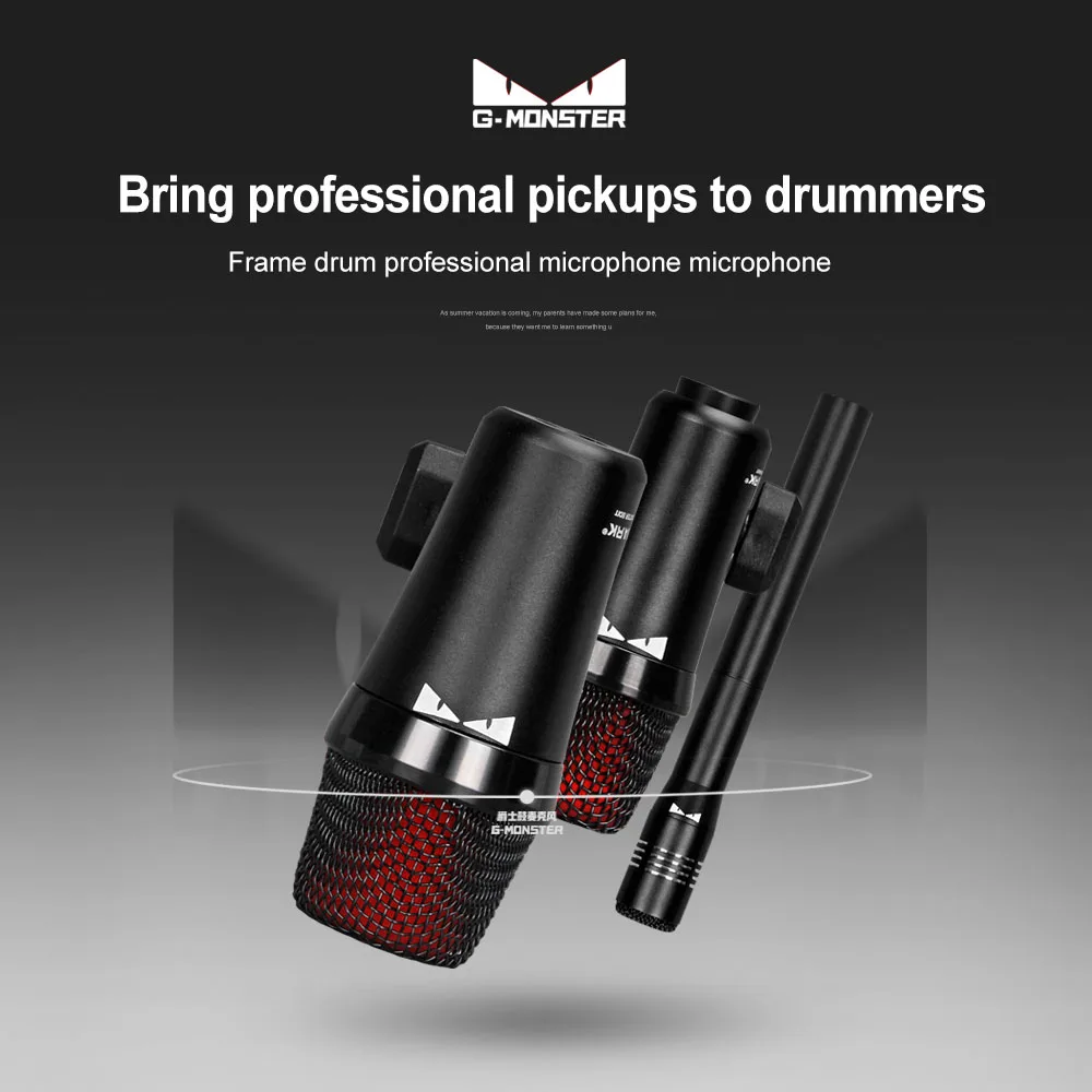 G-MARK G7 7-Piece Проводной динамический барабан Mic Kit все алюминиевые ударные басы Tom/Snare& Cymbals набор микрофонов-Используйте для барабанов, вокала