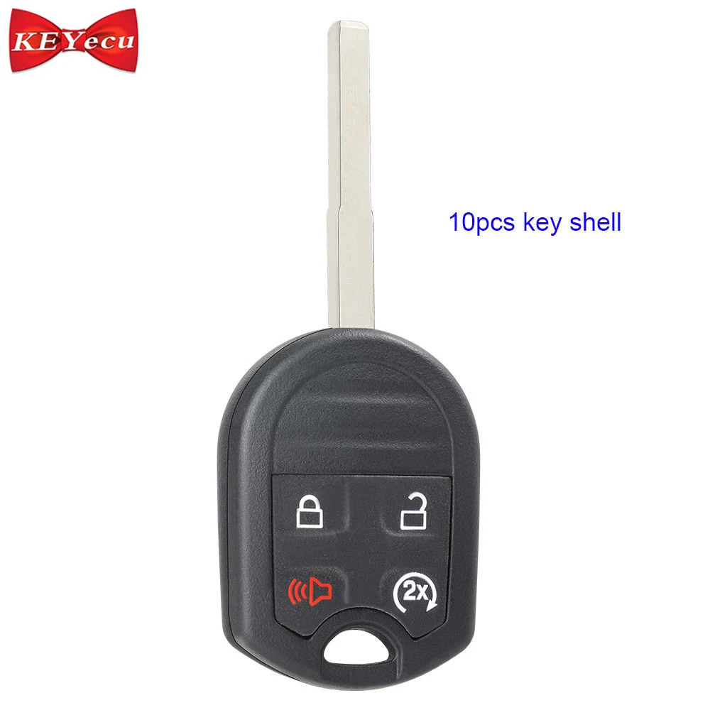 KEYECU 10 шт. для Ford Escape Focus Fiesta Transit Connect дистанционный автомобильный корпус ключей FOB