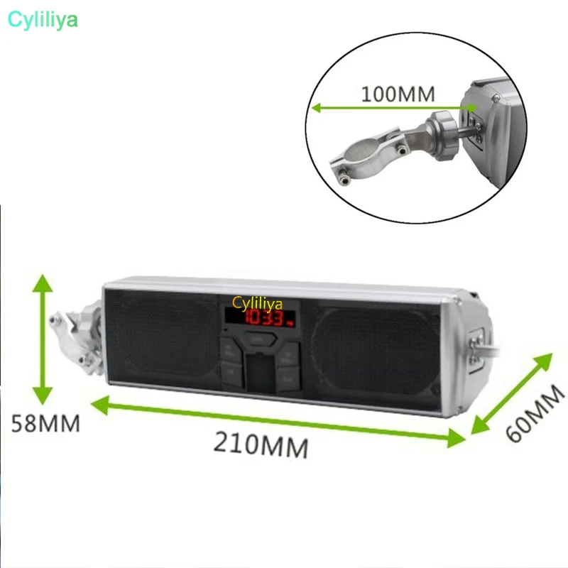 DHL 20 шт. Bluetooth мотоцикл MP3 Музыка LED плеер колонки стерео динамик FM радио