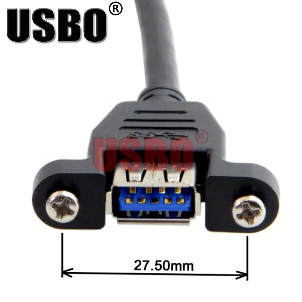 Высококачественный черный кабель для передачи данных 0 5 м 8 USB3.0 штекер-гнездо