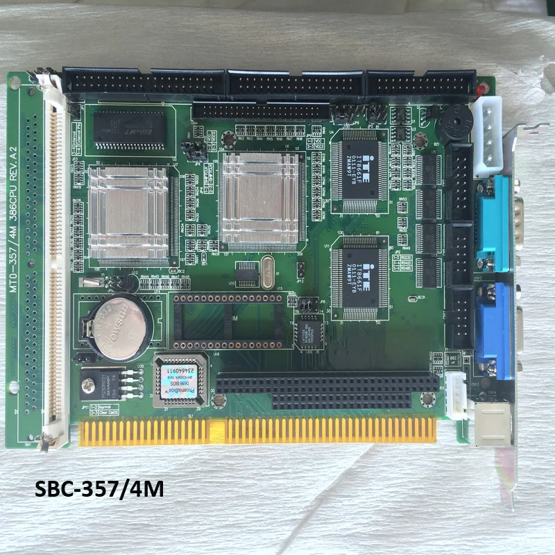 SBC-357/4M is an all-in-one single board computer motherboard with an onboard flat panel