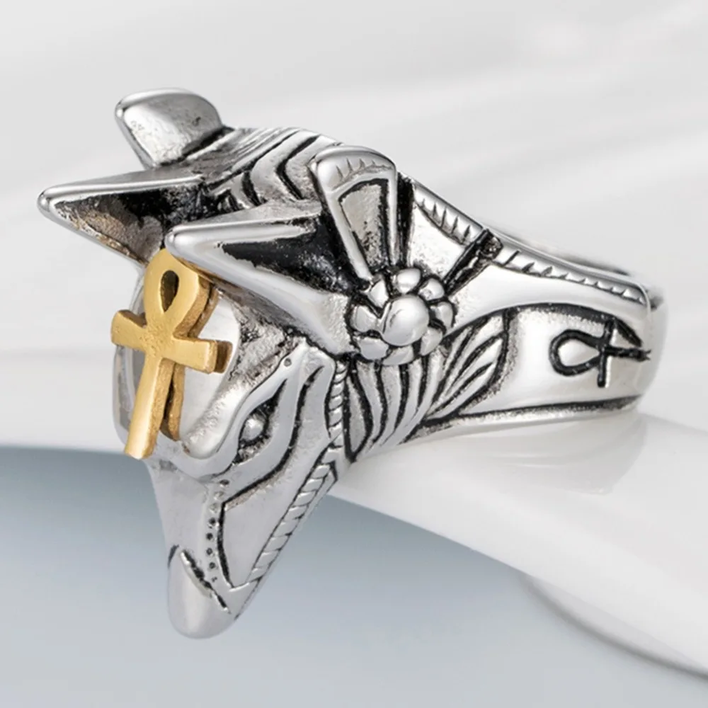 IMIXLOT Size 7-12 Fashion Jewely Vintage Charm Wolf Head Ring Punk Titanium Steel Finger Rings For Men Gift | Украшения и