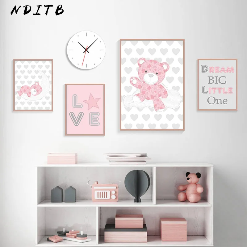 Настенная картина Dream Big Baby для детской комнаты рисование на холсте Мультяшные