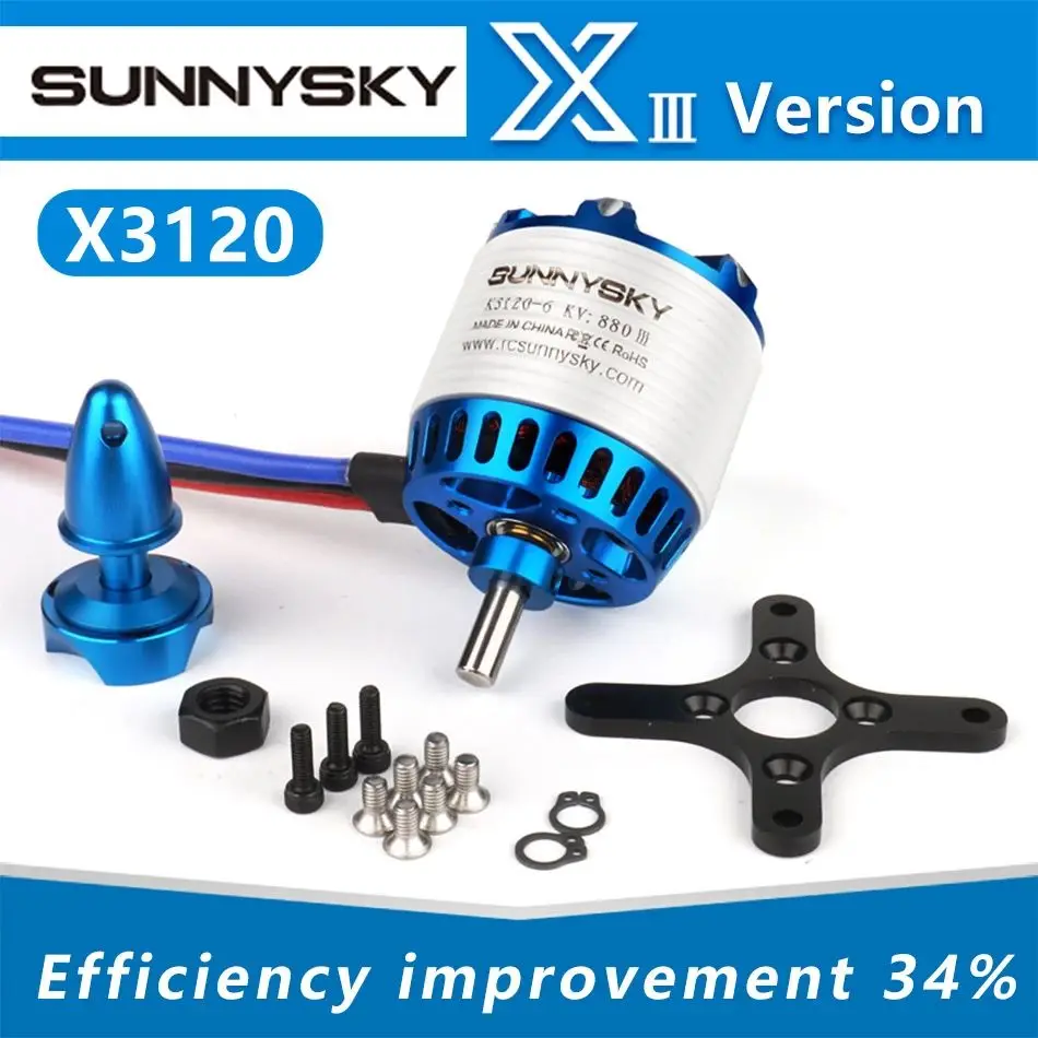 

SUNNYSKY X3120-III 585KV 760KV 880KV 1025KV Brushless Motor with Original Box for RC Quadcopter Airplanes Fixed Wing Plane