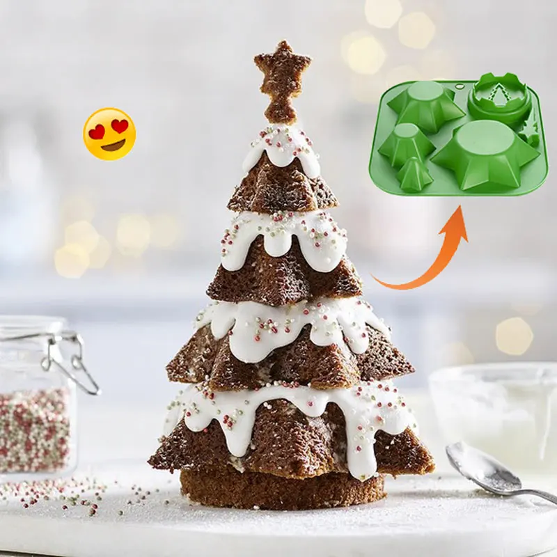 

Рождественская елка, форма для торта, силиконовая форма для украшения тортов, инструменты для кексов, шоколада, печенья, конфет, «сделай сам...