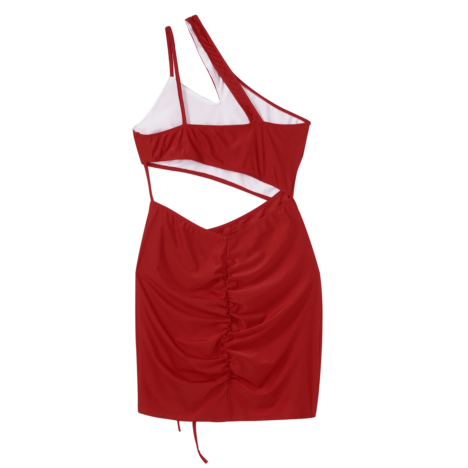 Необычное женское мини платье на одно плечо женская Сексуальная плиссированная