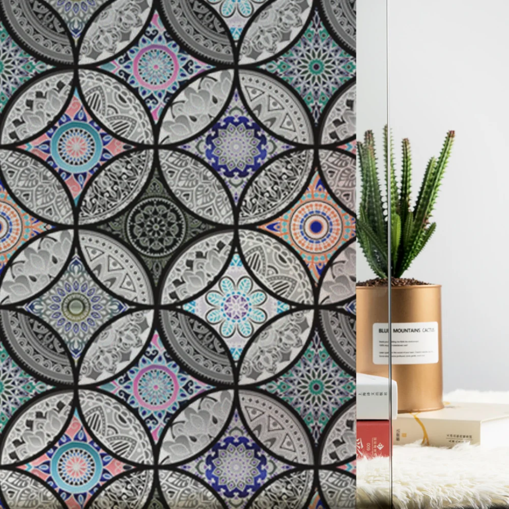 A 45x200cm 90*200 см статическая оконная наклейка стеклянная пленка уединение домашний декор декоративная витражная плёнка на стекла, окна - Цвет: A 45x200cm