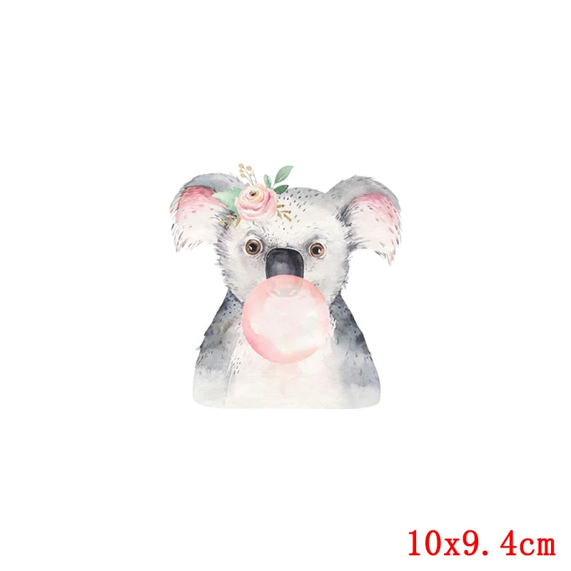 

Diy Cute Animal Iron On Transfer For Clothing Jeans Sticker On Clothes shirt Patch Badge Thermal Transfer For Clothes Accessori