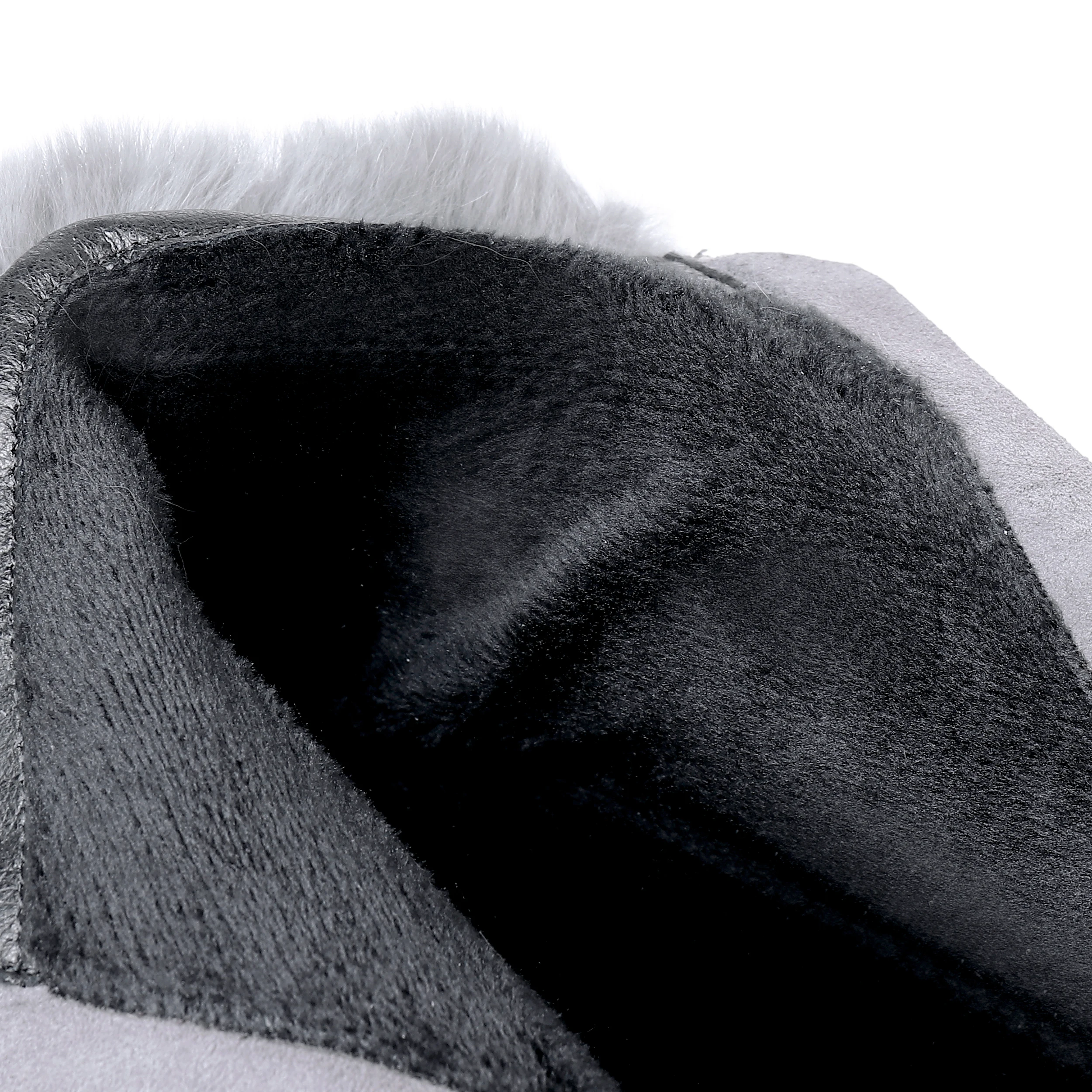 

2020 Women Snow Boots Cow suede Natural Rabbit Fur Winter Cross strap Warm Ankle Boots For Women Wedge boots z435