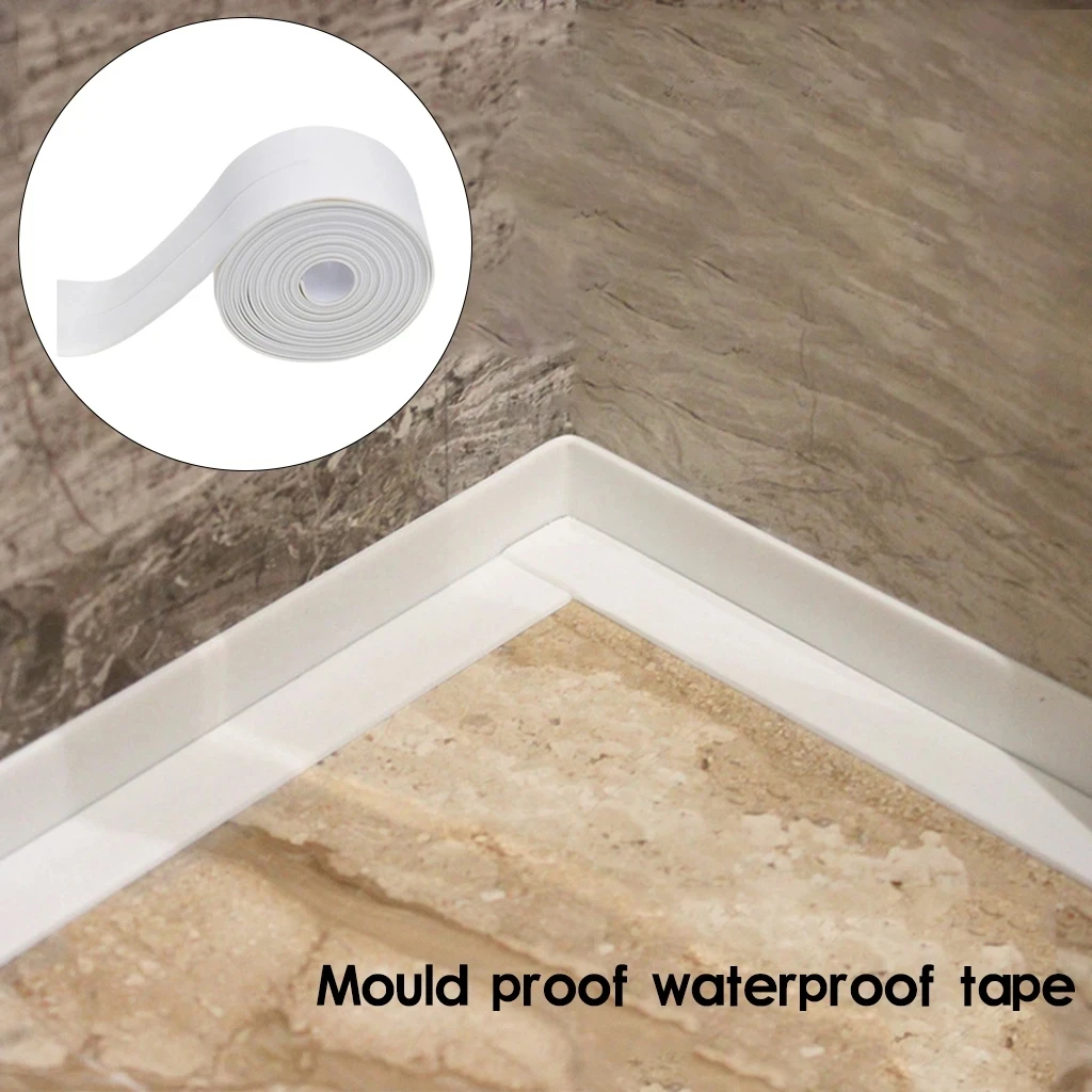 

3.2M New Sealing Strip Bathroom Shower Sink Bath Caulk Tape White PVC Self Adhesive Waterproof Wall Tape for Bathroom Kitchen