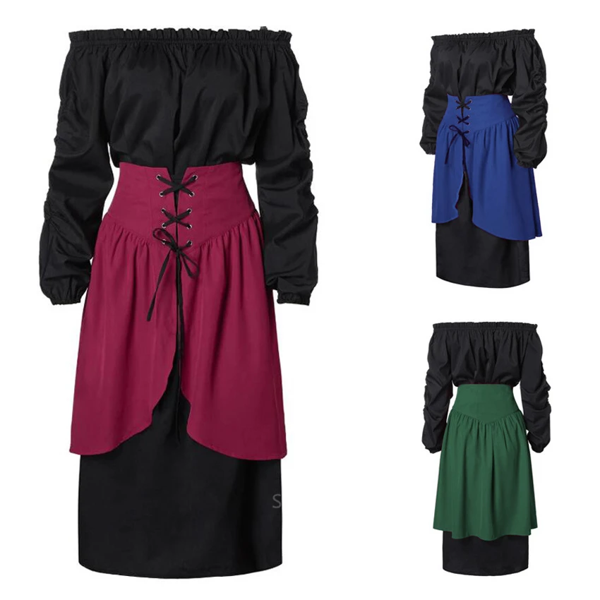 Женское винтажное платье с открытыми плечами длинным рукавом и плечами| |