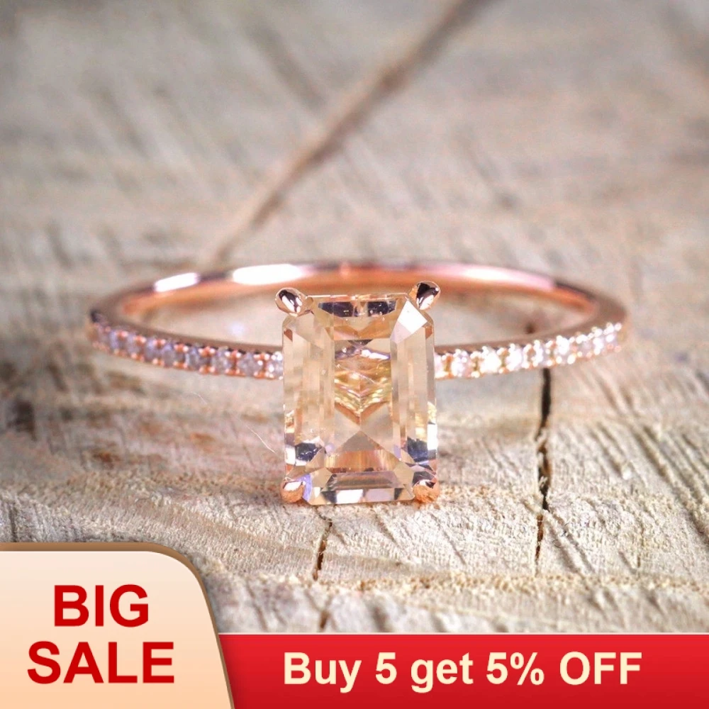 Комплект женских колец из розового золота 18 карат|Кольца| |