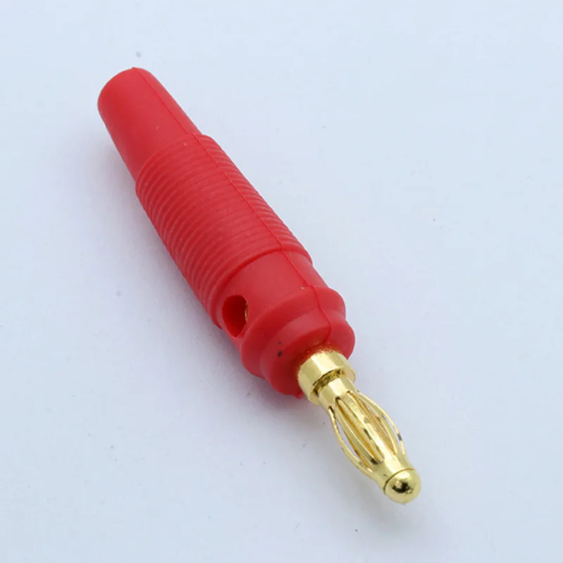 10 шт./лот 4 мм штекеры типа банан позолоченный аудиокабель для колонок штекерные