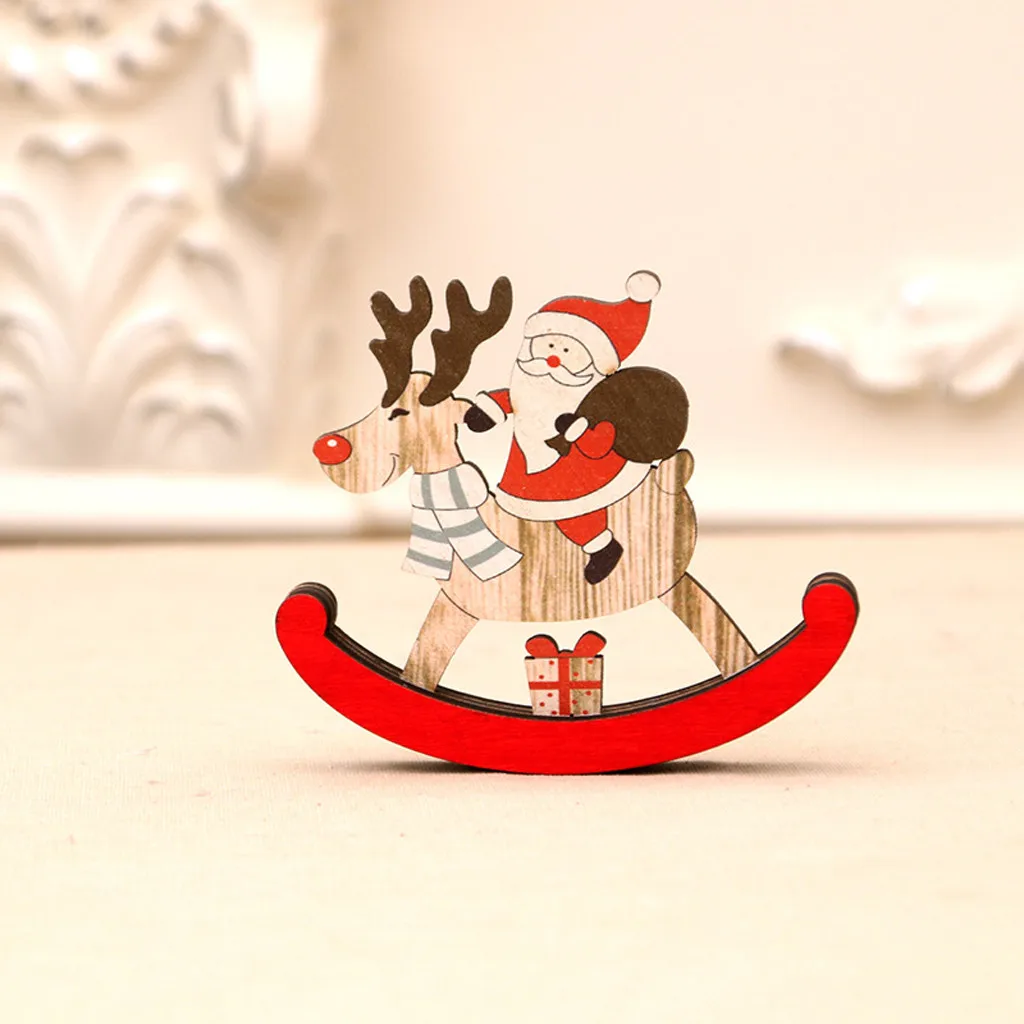 25 # Санта-Клаус снеговик деревянные сани украшения 2020 Рождественское украшение