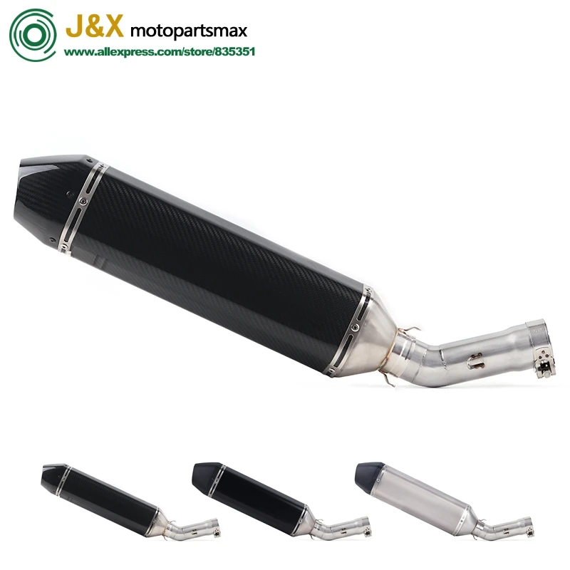 

Motorcycle Full Exhaust System Muffler contact Middle Link Pipe Slip On For Yamaha FZ8N FZ8 FZ800 2010 2011 2012 2013 2015