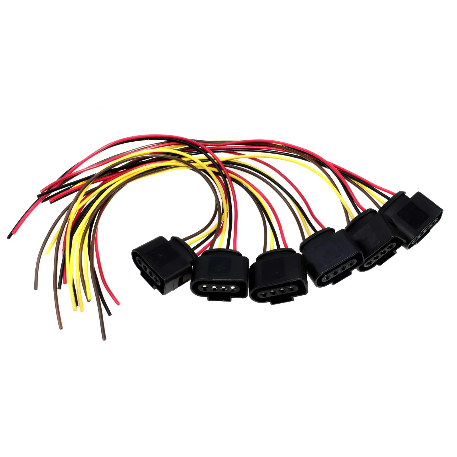 6 Pieces with wire Катушка зажигания разъем жгута провода кабель для Audi VW A3 A4 A5 A6 A8 Beetle Golf Jetta Passat Rabbit Tiguan Touareg R32 - Цвет: 6 Pieces with wire