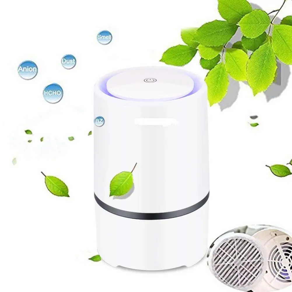 RIGOGLIOSO очиститель воздуха для дома HEPA фильтры 5 в USB кабель низкий уровень шума очиститель воздуха с ночным Светильник Настольный GL2103