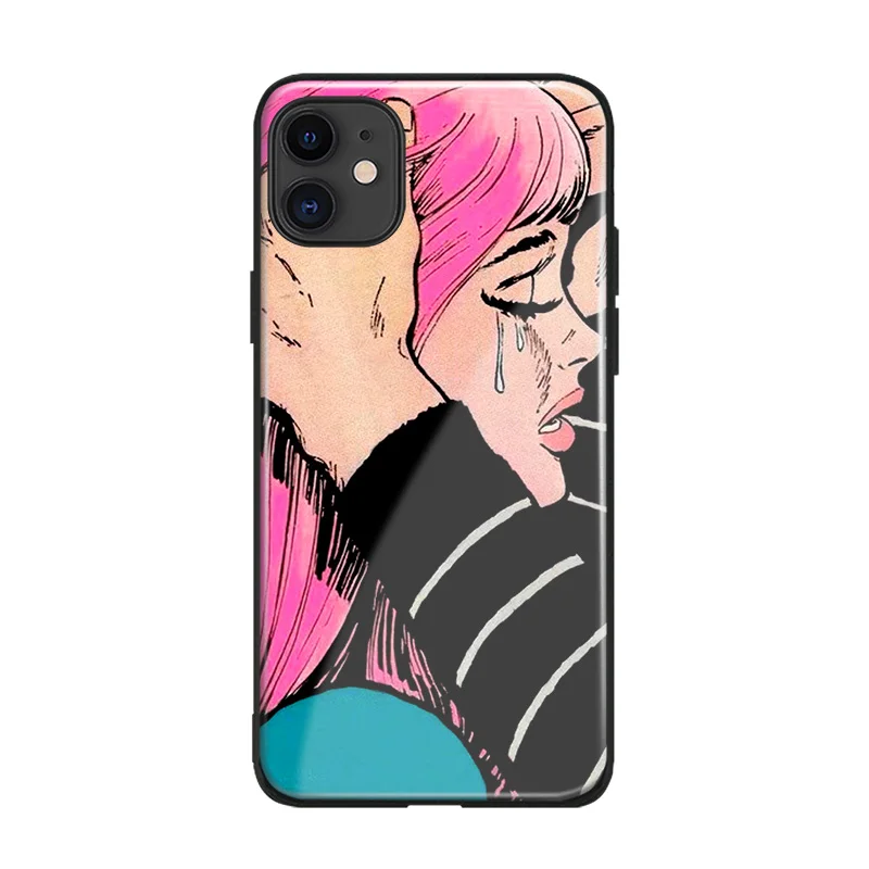 Мягкий силиконовый чехол для телефона из ТПУ с рисунком девочек Sad Girls iPhone 5 SE 6 6s 7 8